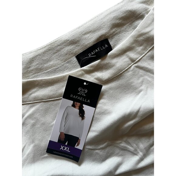 Rafaella Women’s Shirt XXL Snow White Pull on - Picture 7 of 8